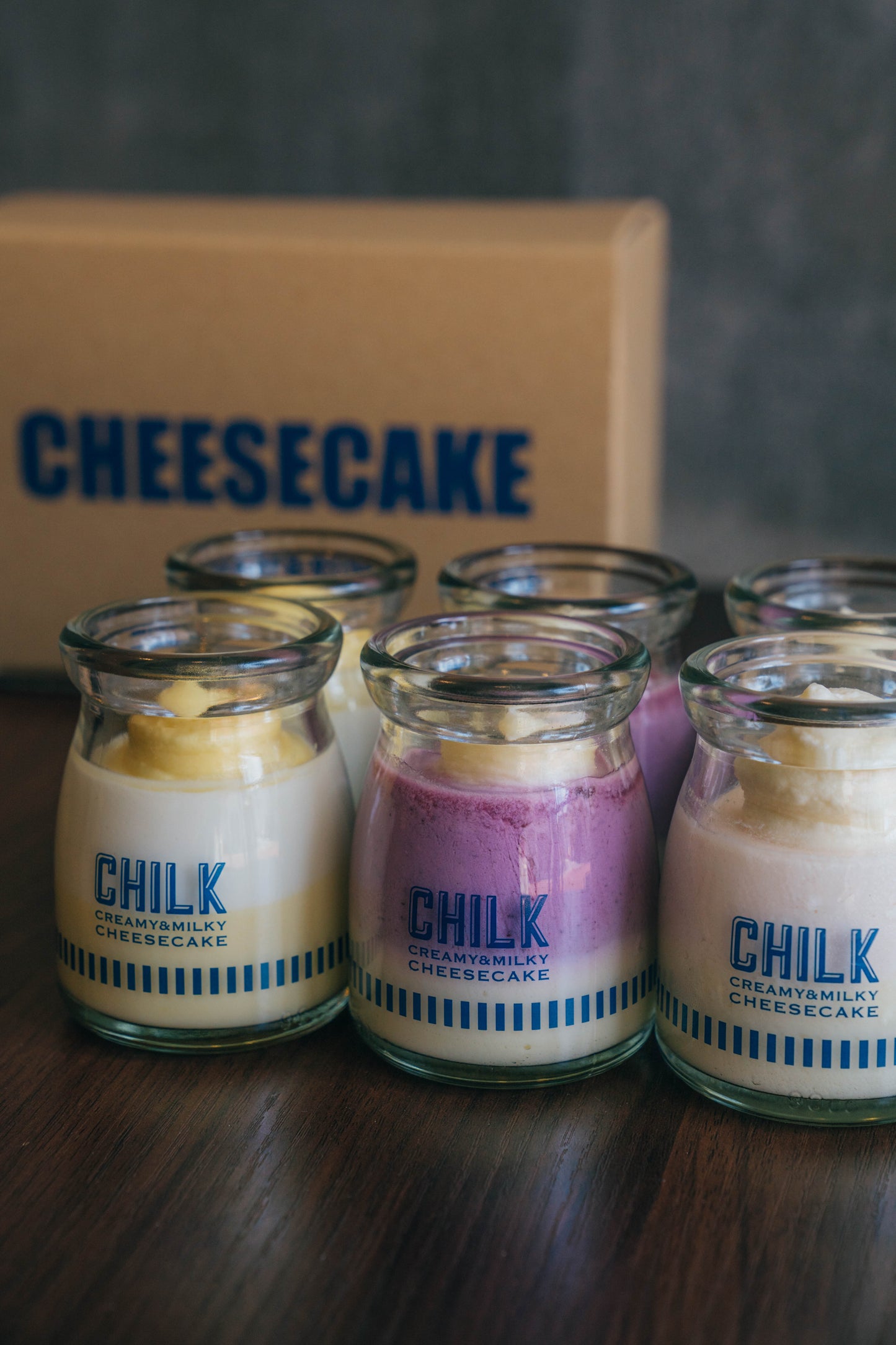 CHILK チーズケーキ 季節限定フレーバー 6個 BOX(ピーチ、マンゴー、ブルーベリー)