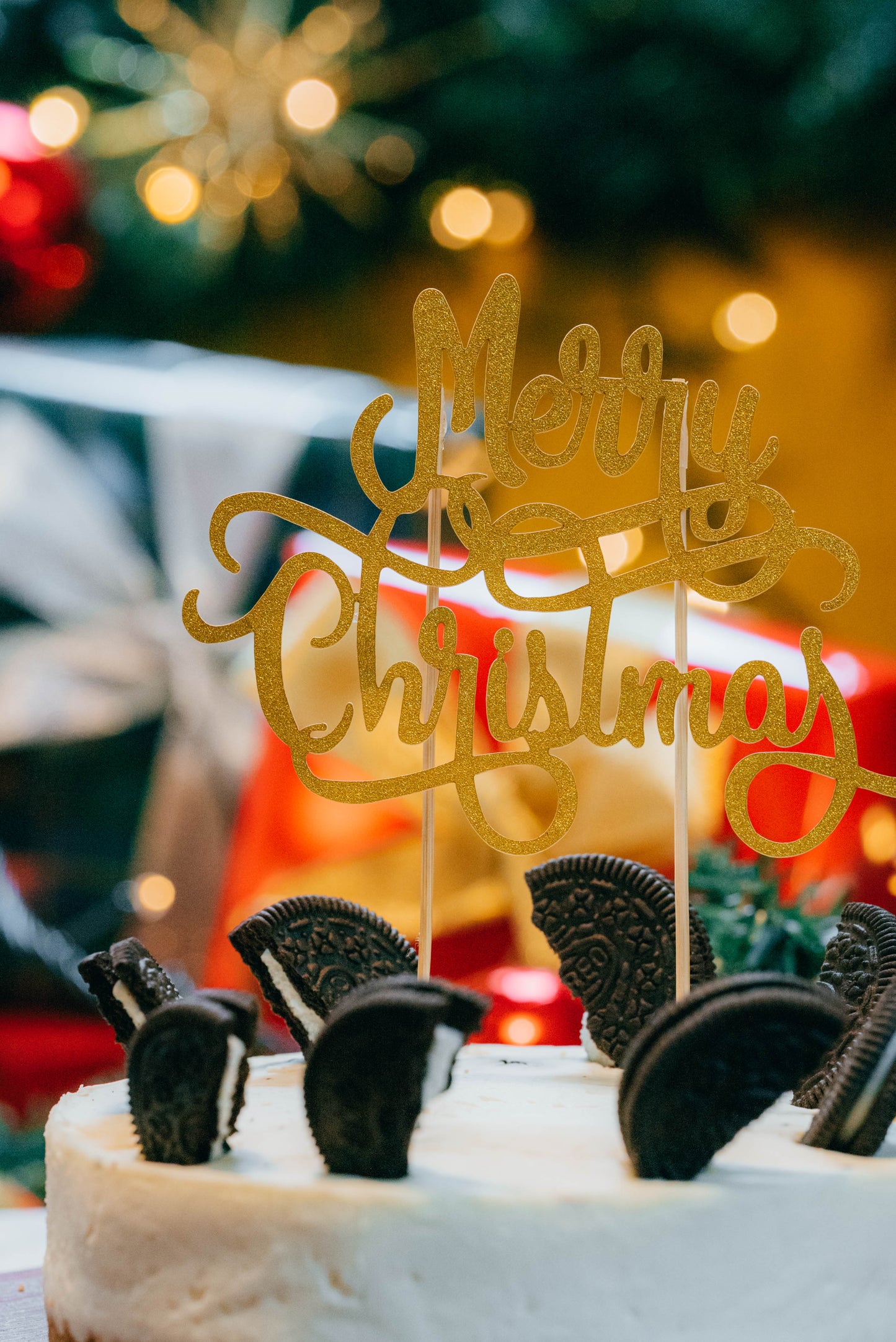 【店頭受け取り】クリスマスクッキーの生クリームチーズケーキ12㎝