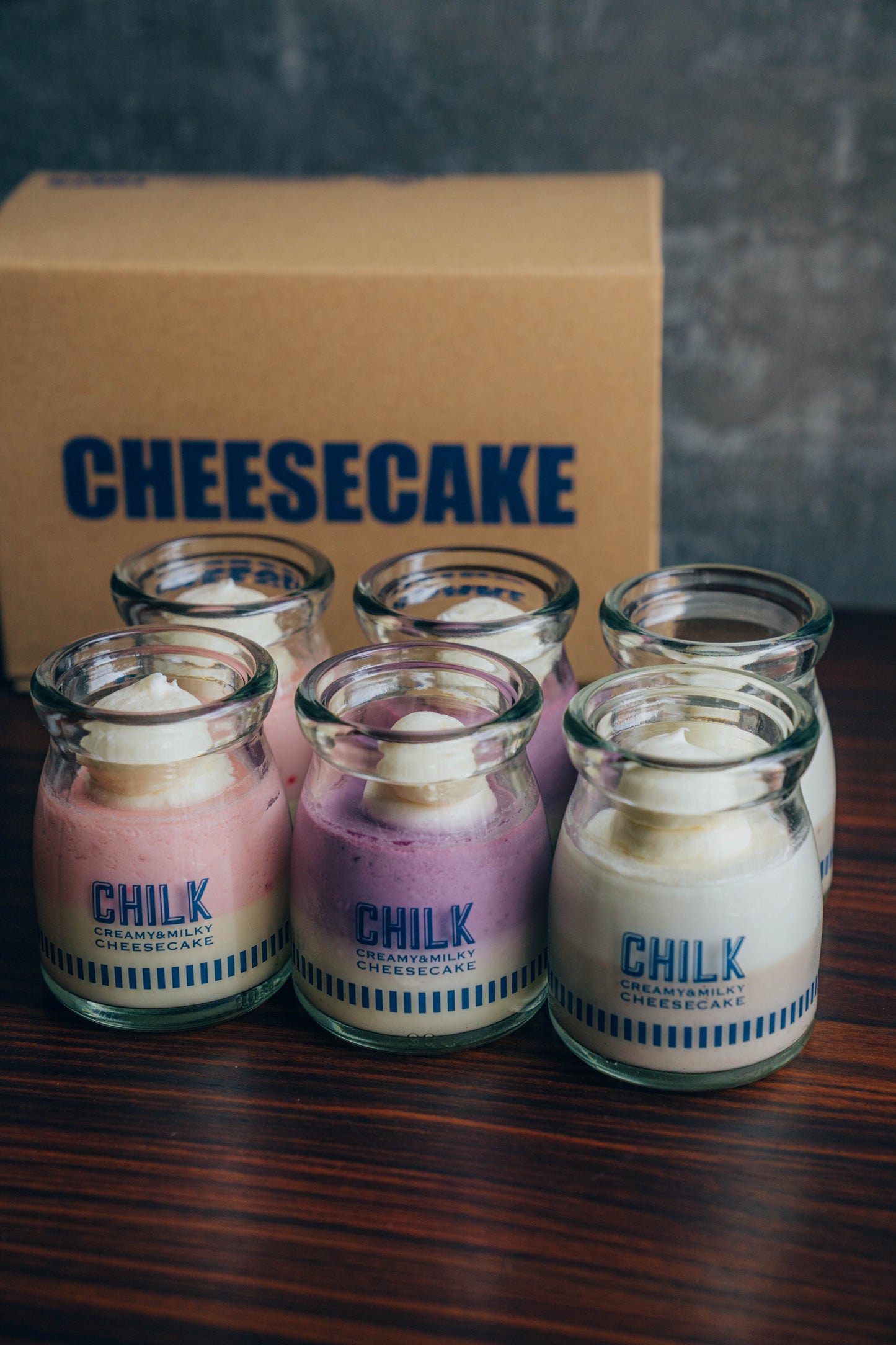 CHILK チーズケーキ 秋限定フレーバー 6個 BOX(マロン、ブルーベリー、ストロベリー)