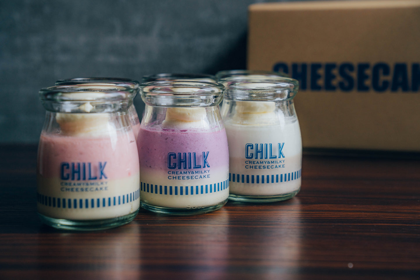 CHILK チーズケーキ 秋限定フレーバー 6個 BOX(マロン、ブルーベリー、ストロベリー)