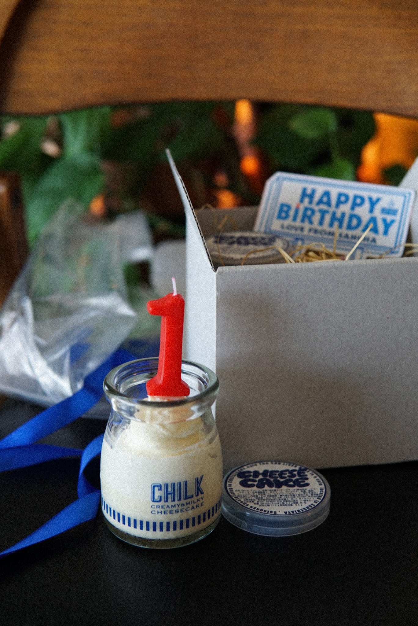 誕生日セット》誕生日CHILK｜瓶詰めチーズケーキ2個BOX – cafe