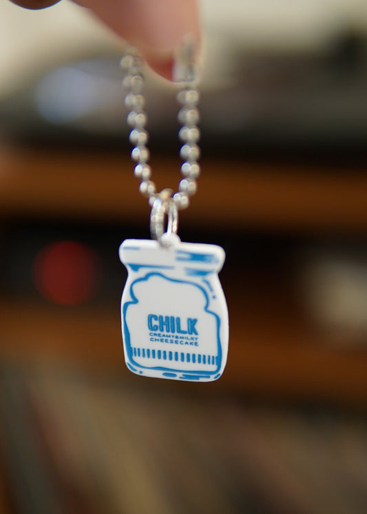 CHILK イラストキーホルダー 青