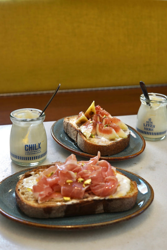 「CHILK BREAD」で始まるモーニング、数量限定です