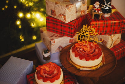 【店頭受け取り】クリスマス苺の生クリームチーズケーキ15㎝