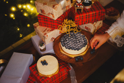 【店頭受け取り】クリスマスブルーベリー生クリームチーズケーキ15㎝