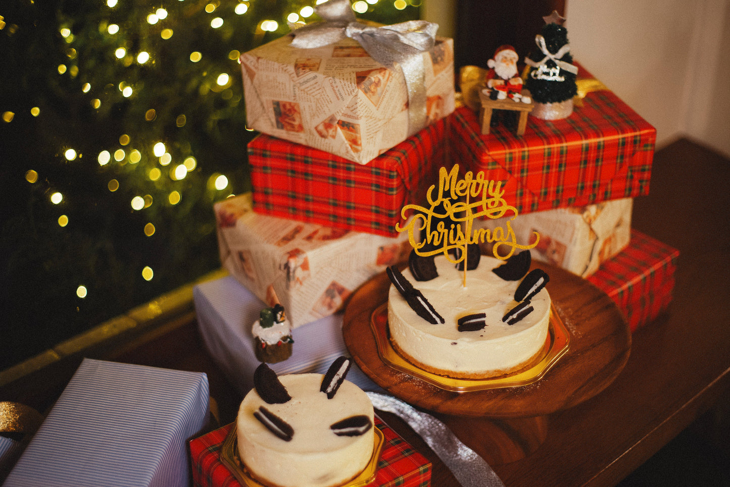 【全国配送】クリスマスクッキーの生クリームチーズケーキ15㎝