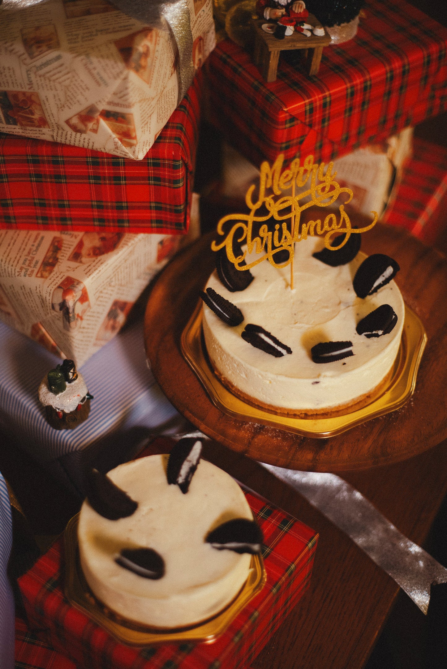 【店頭受け取り】クリスマスクッキーの生クリームチーズケーキ12㎝