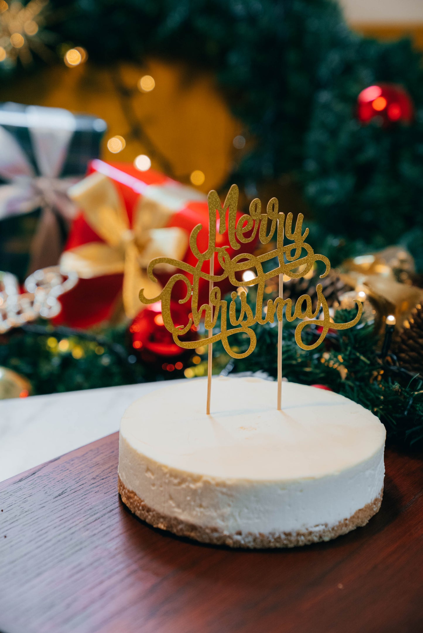 【店頭受け取り】クリスマス生クリームチーズケーキ15㎝