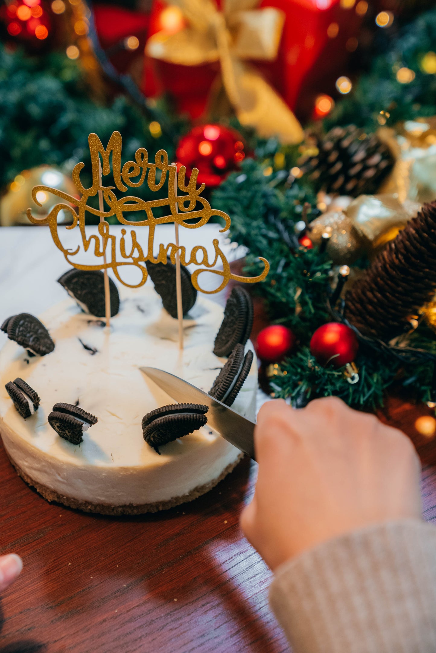 【店頭受け取り】クリスマスクッキーの生クリームチーズケーキ12㎝