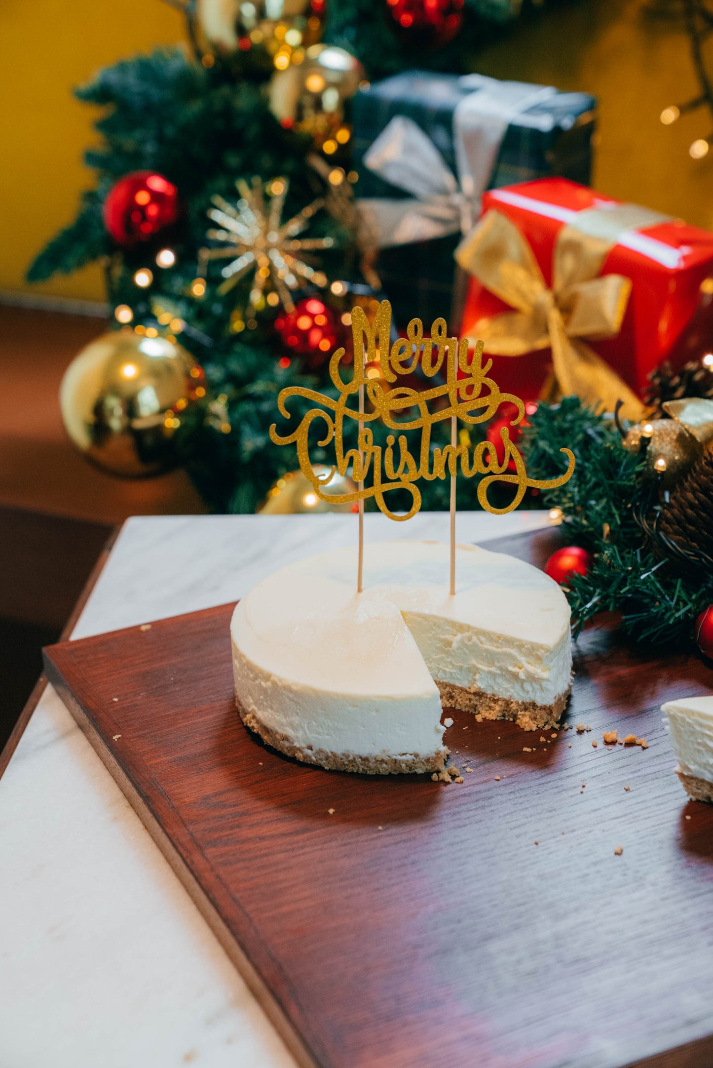 【店頭受け取り】クリスマス生クリームチーズケーキ15㎝