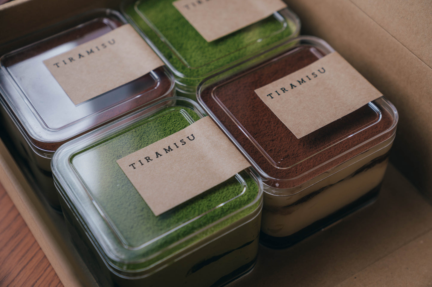 ティラミス2個BOX （抹茶＆プレーン）