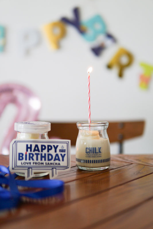 《誕生日セット》誕生日CHILK｜瓶詰めチーズケーキ 2個入り ギフトセット