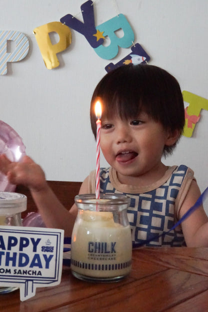 《誕生日セット》誕生日CHILK｜瓶詰めチーズケーキ 2個入り ギフトセット