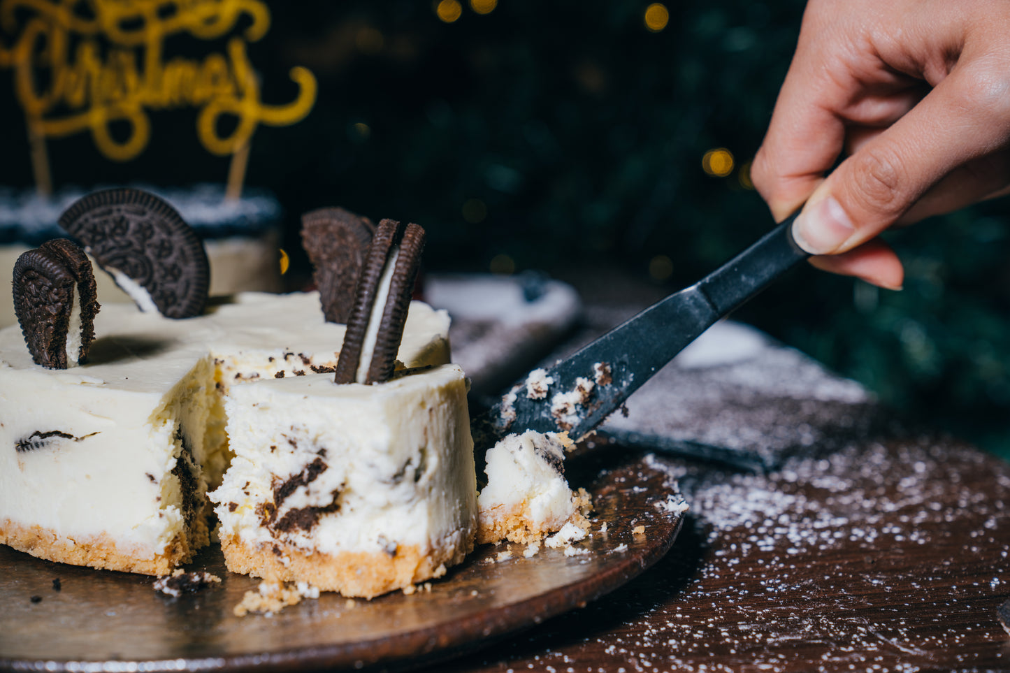 【全国配送】クリスマスクッキーの生クリームチーズケーキ15㎝